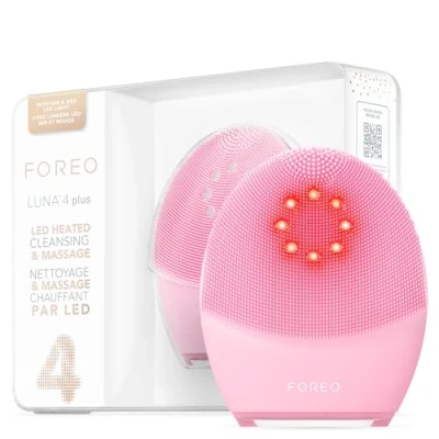 Imagen de FOREO LUNA 4 plus Cepillo de Limpieza facial terapia luz infrarroja cercana + LED roja profunda Dispositivo microcorriente antiedad Piel normal