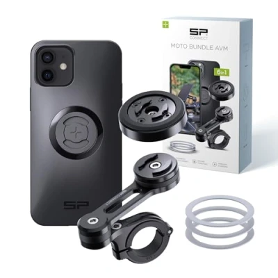 Imagen de SP CONNECT Soporte para móvil de Moto con módulo antivibración SPC+ iPhone 12 Pro/12 ciclomotor Accesorio Todos los teléfonos Inteligentes como Samsung