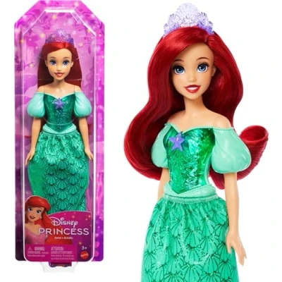 Imagen de Mattel Disney Princess Ariel Muñeca princesa película La Sirenita, juguete +3 años (HLW10)