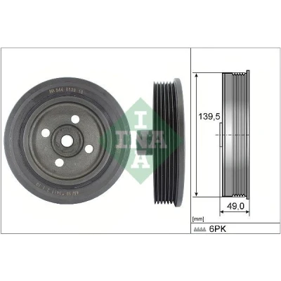 Imagen de INA 544 0139 10 Polea de Cigüeñal 139,50 FORD: Focus Mk1 Hatchback, 2, C Max