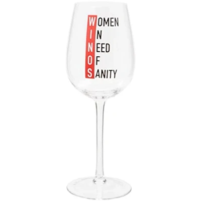 Imagen de Maturi Copa de vino humorística &#039;WINOS&#039;, 420 ml, en caja regalo