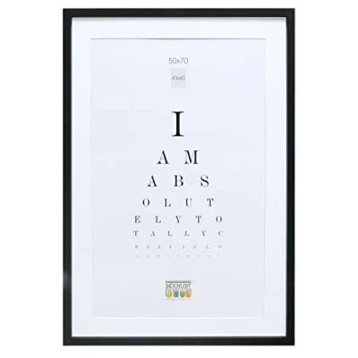 Imagen de Deknudt Frames Fotos Basic, moldura Alta Negro de Madera (MDF) con pptt Control=Formato Marco, 50 x 70 cm