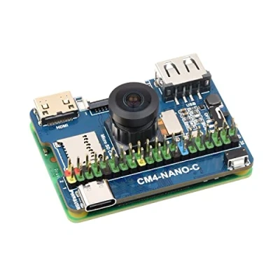 Imagen de Nano Base Board (C) for Raspberry Pi Compute Module 4 Lite/EMMC, Same Size As The CM4,Standard CM4 Socket,with Multiple Peripheral Interfaces,Onboard 8MP Camera