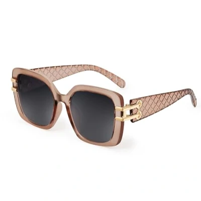 Imagen de JM Vintage Gafas de sol cuadradas polarizadas para mujer, Retro Luxury grandes UV400 Marrón