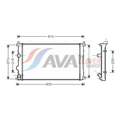 Imagen de PRASCO RTA2322 Radiador, refrigeración del motor Aluminio 730 415 34 Aletas unidas mecánicamente RENAULT: MASTER 2 Kasten, Bus