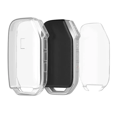 Imagen de kwmobile Carcasa para Mando Compatible con Kia Llave de Coche Smart Key 3 Botones Funda Llaves TPU Transparente