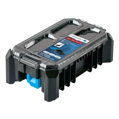 Imagen de Högert Technik Organizador de Herramientas HTM HT7G506, Caja 5 Compartimentos Funcionales, Bisagras Metal, Resistente a Daños, Protección Contra la Humedad, Construcción Modular
