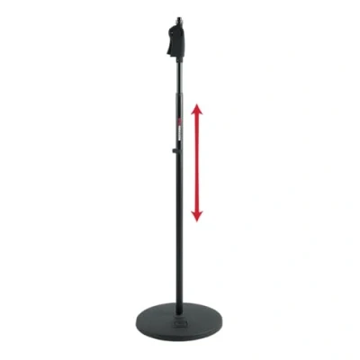 Imagen de Gator Frameworks Soporte de micrófono con base pesada 12 pulgadas y ajuste altura agarre suave lujo (GFW MIC 1201)