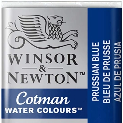Imagen de Winsor &amp; Newton Cotman Acuarela En Pastilla, Azul de Prusia, 1,9x1,6x1,1 cm