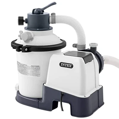 Imagen de Intex 55249 Depuradora de Arena Krystal Clear 3.500 L/H, para Piscinas Desmontables hasta 17.000 L., 4 Funciones y Sistema Bloqueo