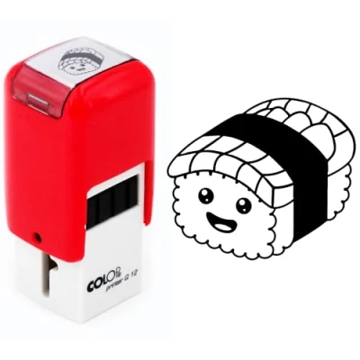 Imagen de Sello de fidelidad Sushi Kawaii 11mm tinta lindo Restaurante japonés Sashimi Maki Ocio creativo Japan stamp ink