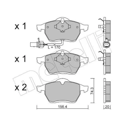 Imagen de Juego de pastillas METELLI 22 0279 1