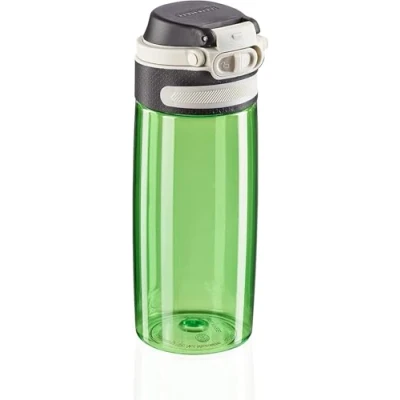 Imagen de Leifheit botella de plástico tritán Flip 550 ml, deportiva y hermética, uso con una mano, reutilizable, ligera resistente, verde