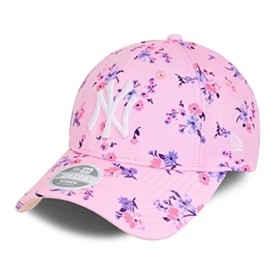 Imagen de New Era York Yankees Cap MLB Basecap Blumenmuster Kappe Baseball Damen Rosa One Size