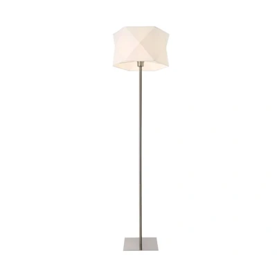 Imagen de lux.pro Lámpara de pie Narwa Moderna Diseño Altura 152 cm Iluminación Interior Luz efectiva Cromo y Blanco