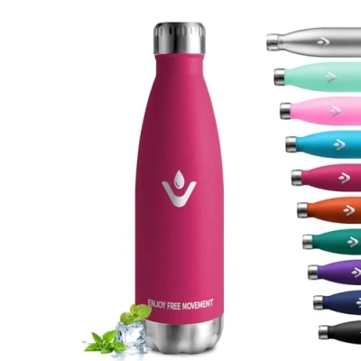 Imagen de Cantimplora Termica 750ml, Botella Agua Acero Inoxidable sin BPA, Termo con Doble Pared, Reutilizable a Prueba de Fugas, para Niños, Escuela, Oficina, Gimnasio
