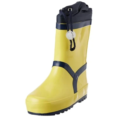 Imagen de Playshoes Botas de Goma Forradas, lluvia Unisex niños, Amarillo/Negro, 28 EU