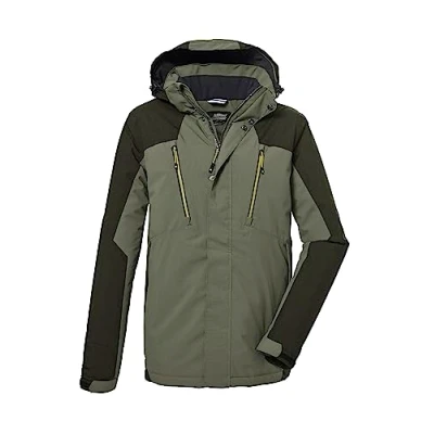 Imagen de killtec Hombre Chaqueta funcional/chaqueta de exterior con capucha desmontable KOW 25 MN JCKT, olive, XXL, 39708 000