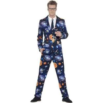 Imagen de Smiffys Traje espacial, Azul, con chaqueta, pantalón y corbata