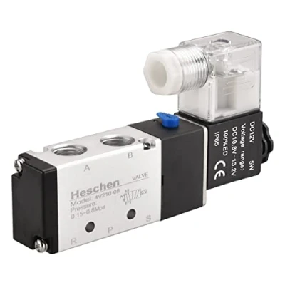 Imagen de Heschen eléctrico neumática válvula solenoide, 4V210 08, DC12V, PT1/4&#039;&#039;, 5 way 2 posición