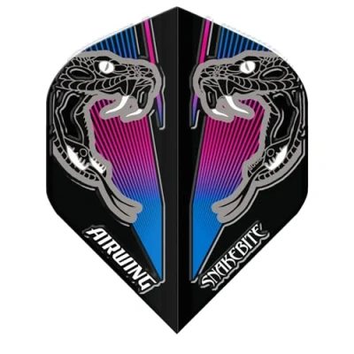 Imagen de RED DRAGON Airwing Unique Molded Peter Wright Snakebite Dardo de vuelo estándar, 1 juego por paquete (3 plumas en total)