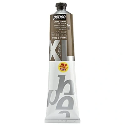 Imagen de Pebeo Aceite fino XL 200 ml Pintura al óleo Ideal para principiantes o profesionales de arte Calidad fina Amarillo Ceniza