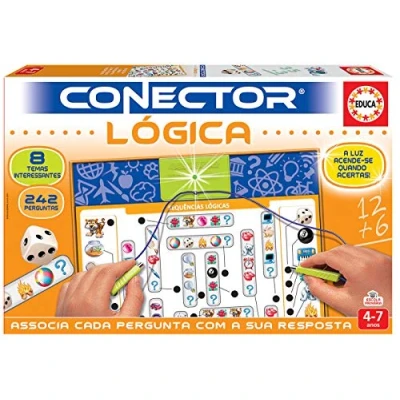 Imagen de Educa Connector Lógica: Jogo da memória e Senso lógico. Educativo para crianças. + 4 Anos. Ref. 17284 Juego de Mesa en Portugués