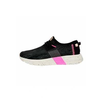 Imagen de HEYDUDE Sirocco Sport Stripe Zapatos para Mujer Zapatillas con Sistema de Cordones Fácil, Black, 36