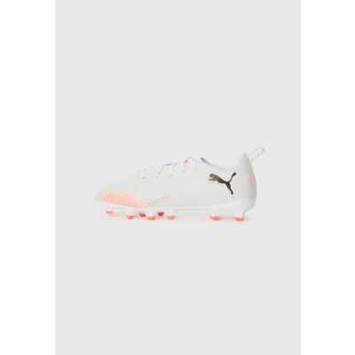 Imagen de Puma Future 8 PLAY FG/AG Unisex Botas de fútbol multitacos para niños, Talla: 34.5, White/black/glowing red Zapatos