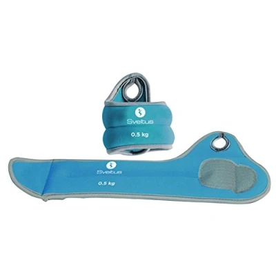 Imagen de Sveltus Pulseras con Peso para muñeca (0,5 kg) Adulto, Unisex, Azul, Talla única
