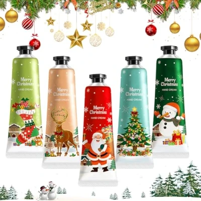 Imagen de KUIRUNRX Set de Crema Manos,Regalo Manos Navidad,Hidratante para y Pies Secos,Crema Nutritiva (Moose, 5 pcs)