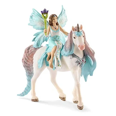 Imagen de Schleich Fairy Eyela with Princess Unicorn bayala Hada Figura de Juego, Multicolor, 7 Inch (Pack of 1) (70569n)