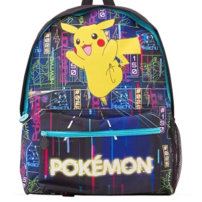 Imagen de Mochila con licencia Pokémon Glow in The Dark grande Pokemon Pikachu Bolsa oficial de para niños y niñas Bolsas regreso a la escuela