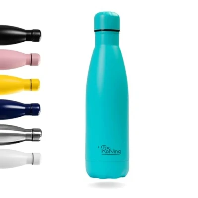 Imagen de Otto Koning Botella de Agua Térmica Acero Inoxidable 500ml, con Doble Aislamiento al vacío para 12 Horas Bebida Caliente y 24 Fría, a Prueba Fugas Libre BPA