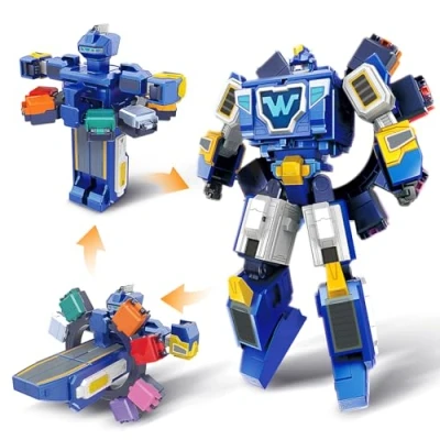 Imagen de Super Wings Robot transformable 3 en 1 World Space con Minifiguras Jett y Dizzy, Juguete para niños niñas a Partir de años, Azul