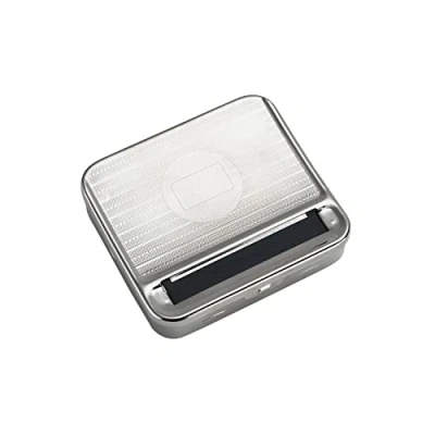Imagen de CHAMP Caja de Cigarrillos diseño metálico enrolladora Tabaco máquina Tubos Papel Fumar 7 cm