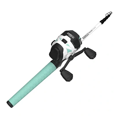 Imagen de Zebco Roam Spincast Combo de Carrete y caña Pescar telescópica, telescópica Extensible 18.5 Pulgadas a 6 pies con Mango ComfortGrip, Pesca antirretroceso