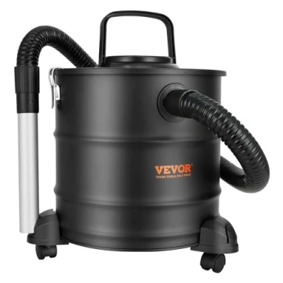 Imagen de VEVOR Aspirador de Cenizas 20L Potente Aspiración 1200W Pellets con Manguera Flexible 1,2m Ruedas para Chimeneas Estufas Parrillas Hornos Pizza Brasero Leña