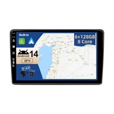 Imagen de JOYX 6G+128G Radio de coche Android 13 IPS para Fiat Ducato/Citroen Jumper/Peugeot Boxer Inalámbrico CarPlay/Android Auto/DSP Cámara LED y MIC 9 pulgadas 2 Din DAB SWC Fast Boot 360 Camera