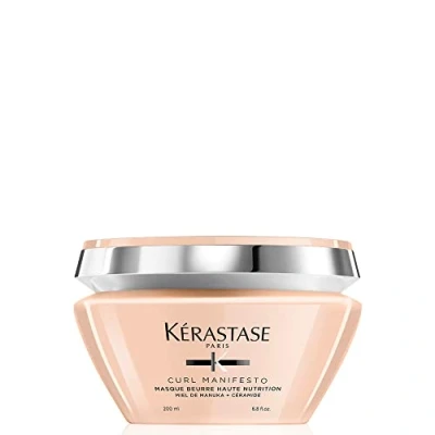 Imagen de Kérastase Curl Manifesto, Mascarilla Extra Nutritiva Antiencrespamiento, Cuidado Nutritivo y Fortalecedor, Para Pelo Ondulado, Rizado o Afro, Masque Beurre Haute Nutrition, 200 ml