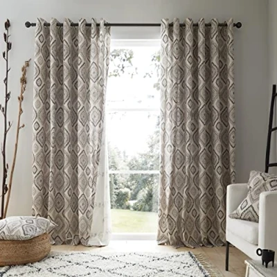 Imagen de Pineapple Elephant Ziri Cortinas con Ojales (167 x 228 cm), Color Natural