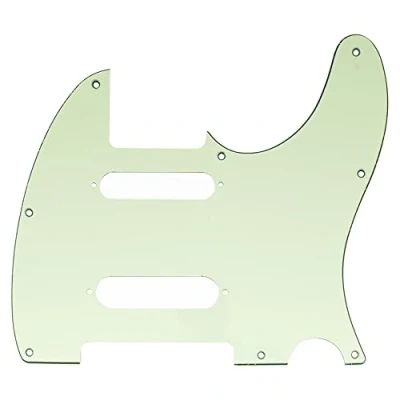Imagen de Musiclily Pro 8 Agujeros SS Tele Golpeador para Guitarra Eléctrica USA/México Fender Deluxe Nashville Telecaster, 3 Capas Mint Green