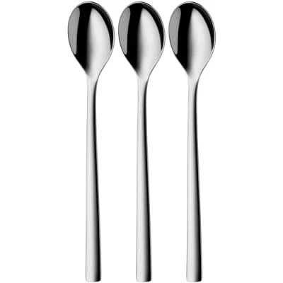 Imagen de Silit Trend Latte Macchiato Juego de 3 cucharas largas 18,5 cm, yogur, acero inoxidable Cromargan pulido, resistentes a los arañazos, inoxidables, aptas para lavavajillas