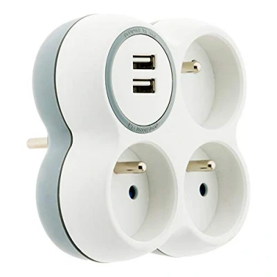 Imagen de Lifedom Ladrón de Corriente Triple 2P + T 2 Puertos USB SC
