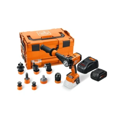 Imagen de FEIN Taladro Atornillador a Batería ASCM18 4 QM AS QuickIN Top Set con 7 accesorios de cambio rápido QuickIN, maletín i BOXX, una (GBA 18 V 5,0 Ah AS) y un cargador (GAL 1880 CV AS).