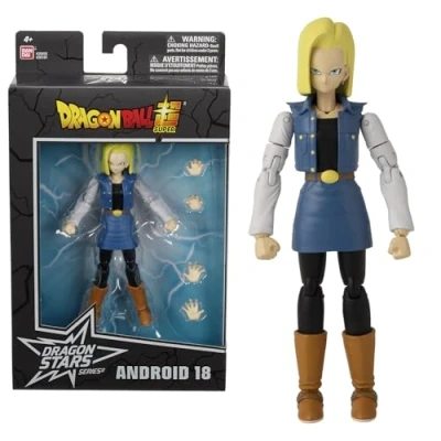 Imagen de Dragon Ball Super BANDAI Stars Figura de Acción Androide 18 17cm 36191 Multicolor articulada, Regalo Ideal para los fanaticos del Anime.