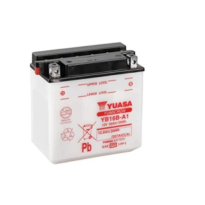 Imagen de YUASA BATERIA YB16B A1 abierto sin ácido