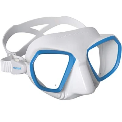 Imagen de Fluyd Noah máscara de Buceo Unisex, Color Blanco/Azul