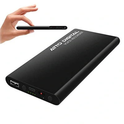Imagen de Grabadora Activada por Voz 14 Días de Registro Capacidad 380 Ore 5000mAh poweREC Atto Digital