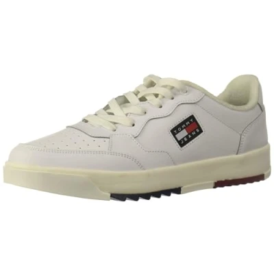 Imagen de Tommy Jeans Hombre Sneaker con suela cupsole Retro Zapatillas, Blanco (White), 45 EU